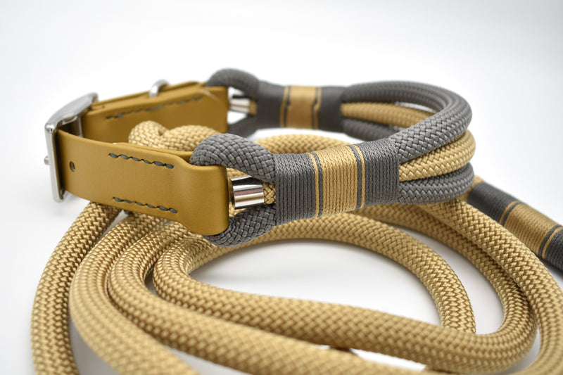 Halsband aus Tau mit Biothane-Adapter