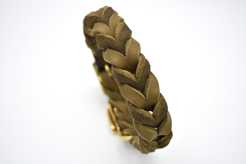 einfarbiges Halsband aus Fettleder